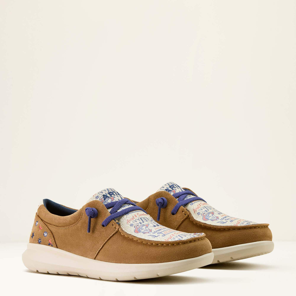 Hilo Sendero Shoe Women - BARN BROWN/WILD WEST COUNTRY FEST PRINT