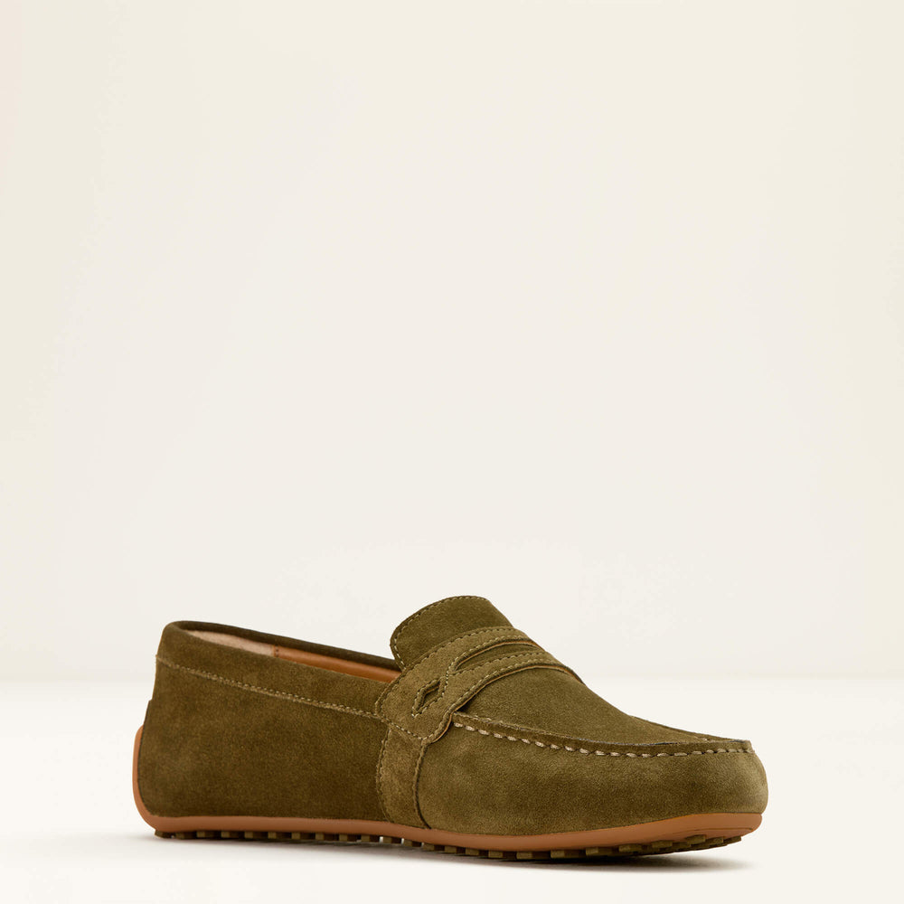 Selene Driving Moc Women - DARK OLIVE SUEDE