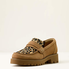 Stratford Lug Loafer Women - TAN SUEDE/LEOPARD HAIR ON