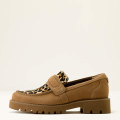 Stratford Lug Loafer Women - TAN SUEDE/LEOPARD HAIR ON