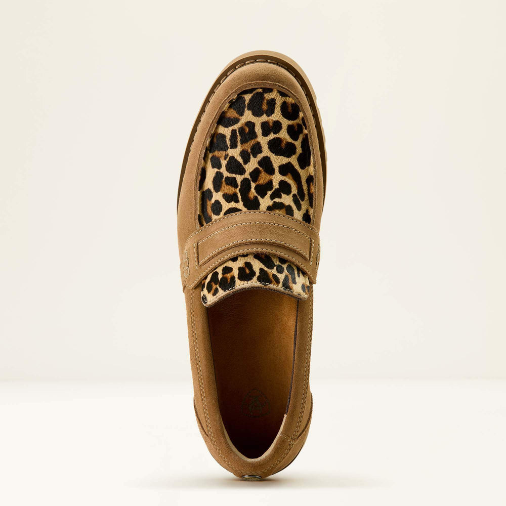 Stratford Lug Loafer Women - TAN SUEDE/LEOPARD HAIR ON