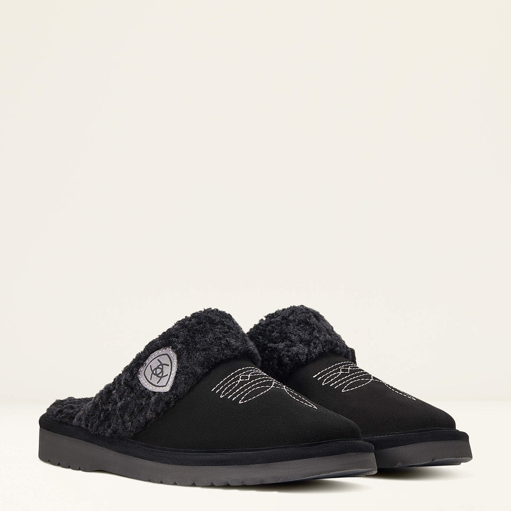 Jackie Square Toe Slipper Women - BLACK