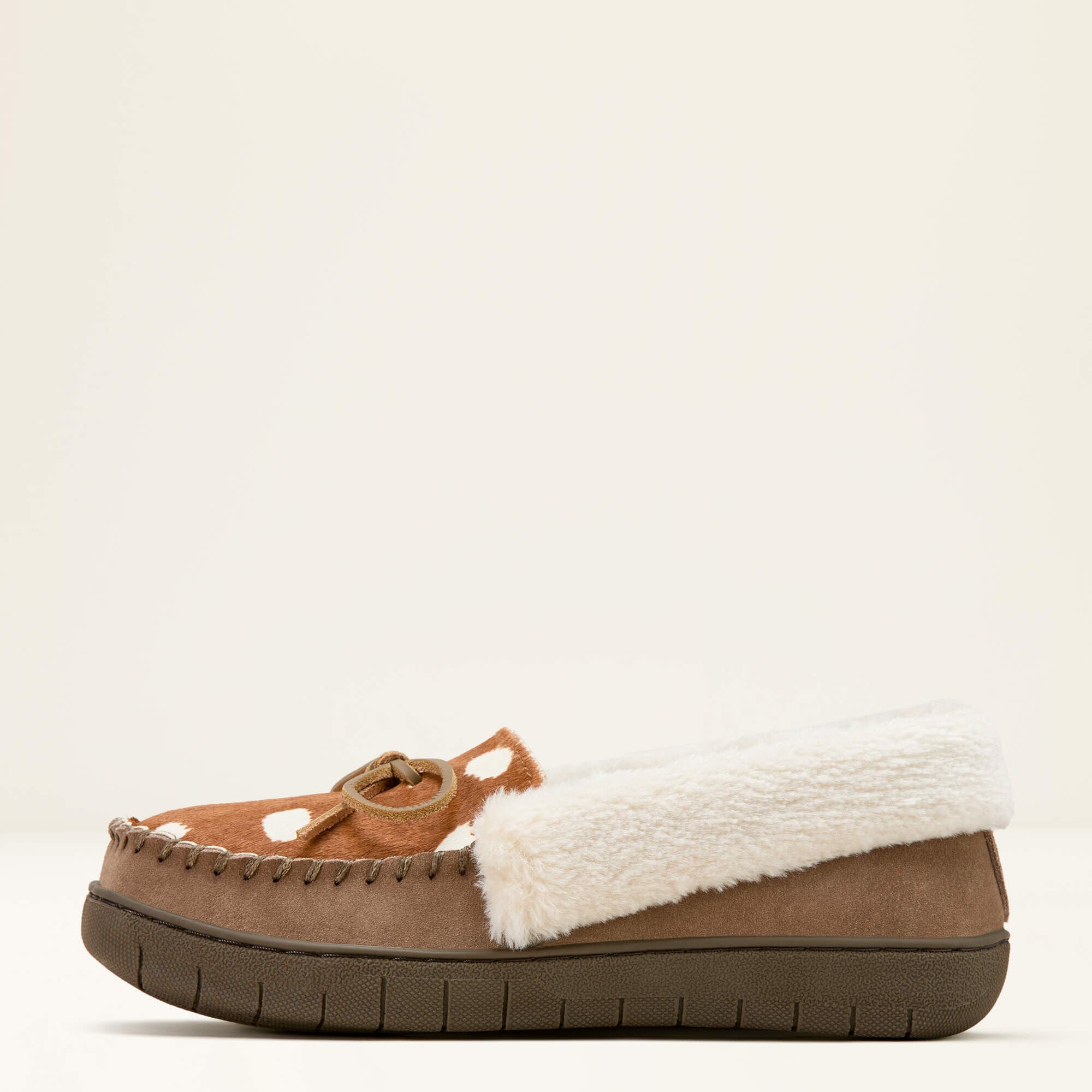 Moccasin Slipper Women - BROWN ANTELOPE