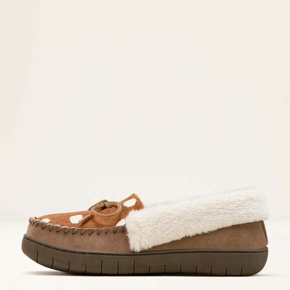 Moccasin Slipper Women - BROWN ANTELOPE