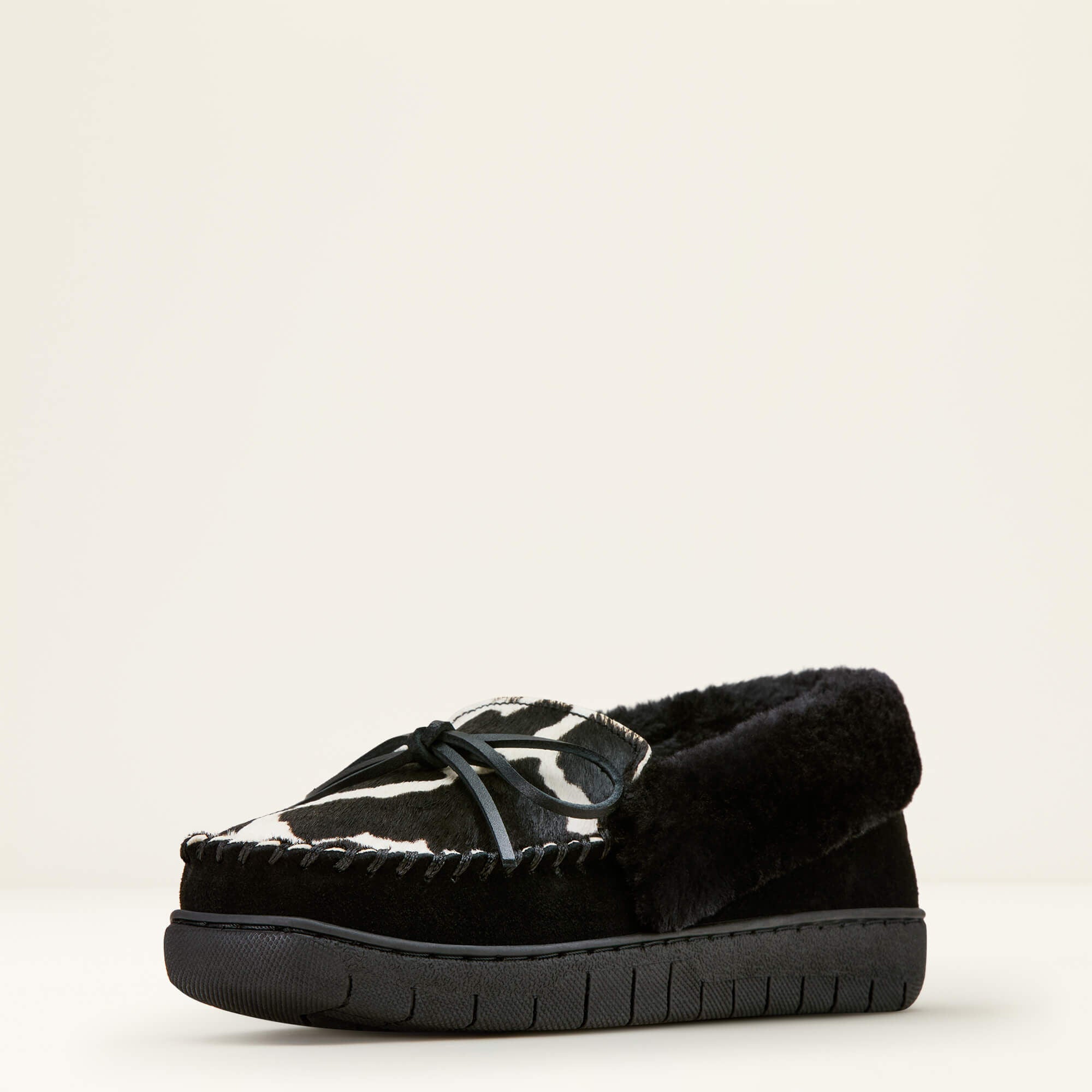 Moccasin Slipper Women - BLACK