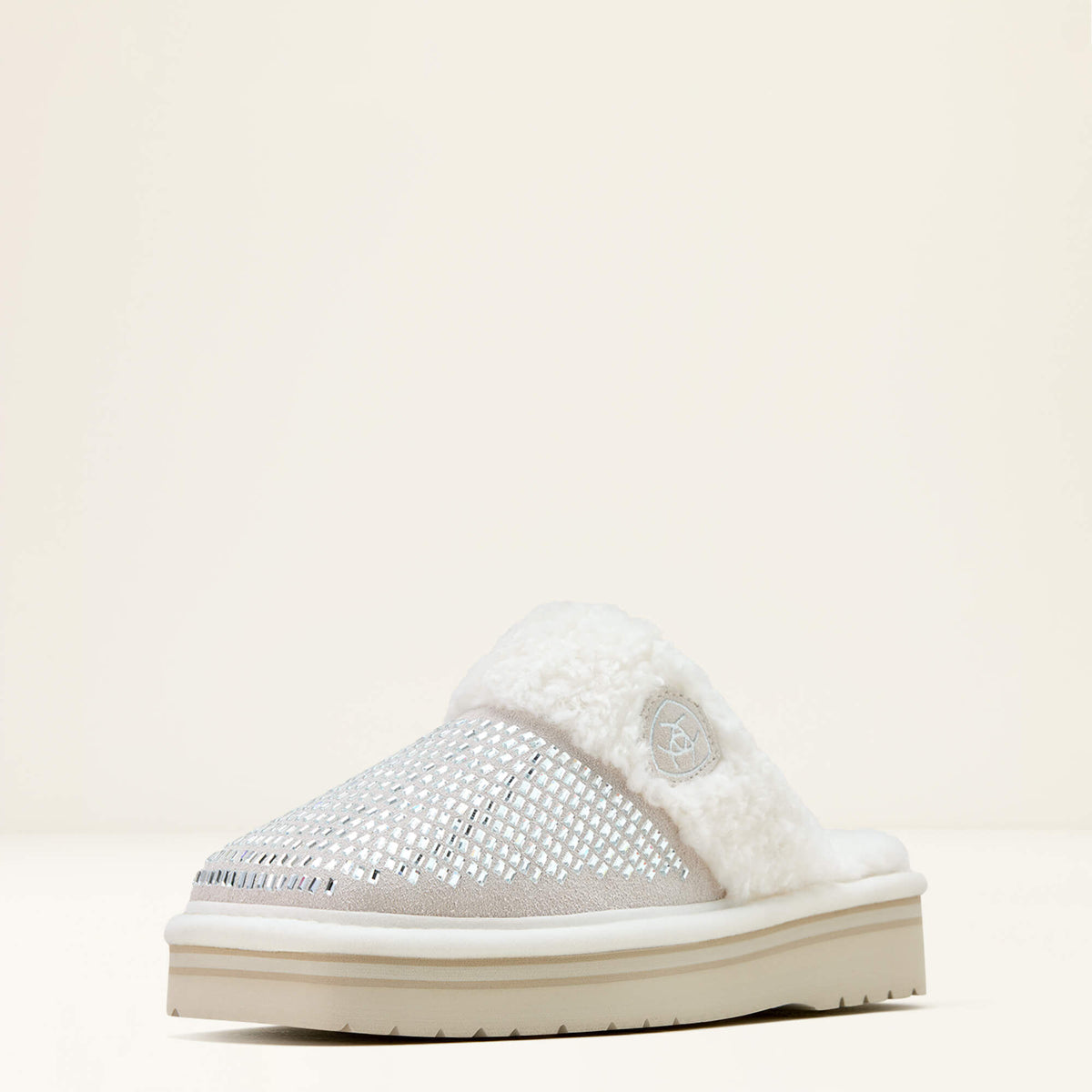 Jackie Square Toe Stack Slipper Women - WHITE