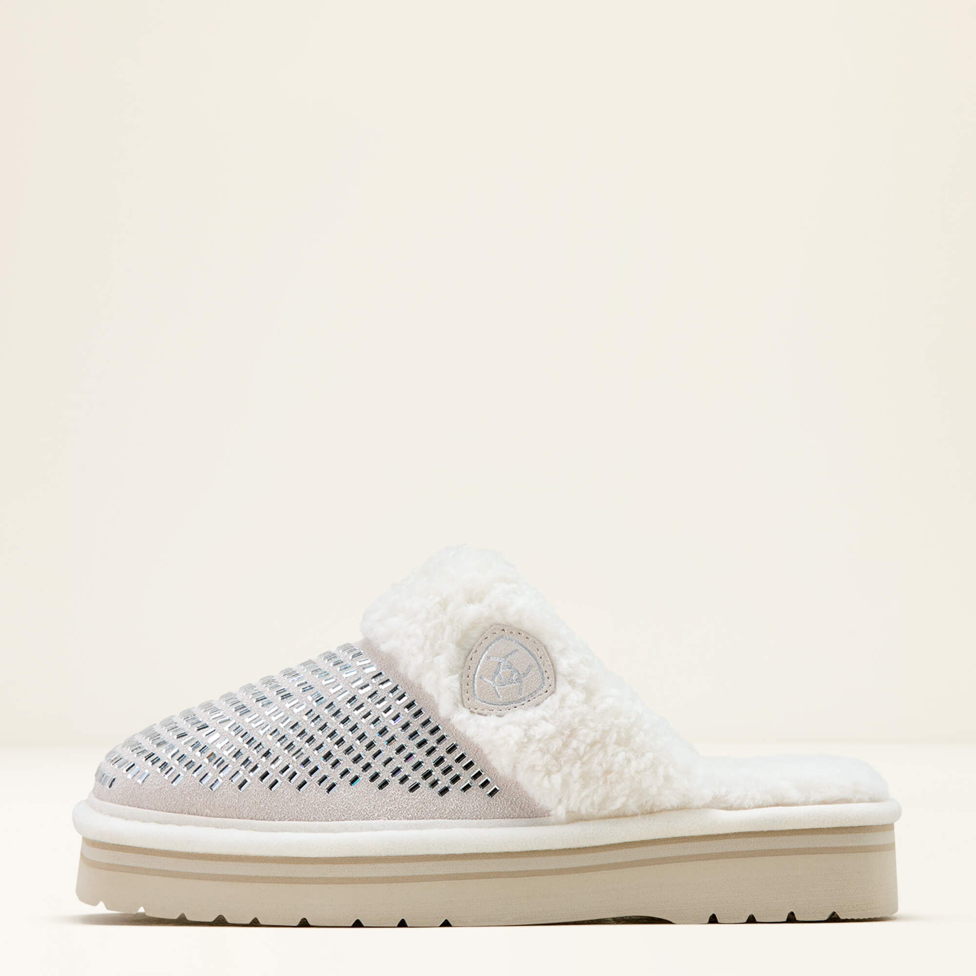 Jackie Square Toe Stack Slipper Women - WHITE