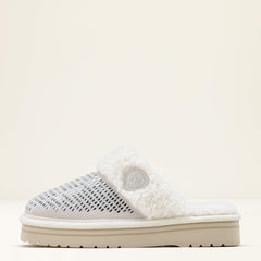 Jackie Square Toe Stack Slipper Women - WHITE