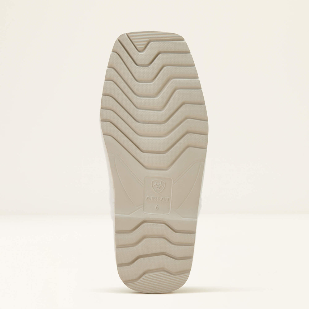 Jackie Square Toe Stack Slipper Women - WHITE