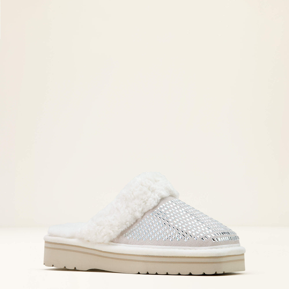 Jackie Square Toe Stack Slipper Women - WHITE