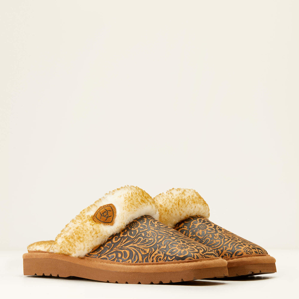 Jackie Square Toe Slipper Women - BROWN