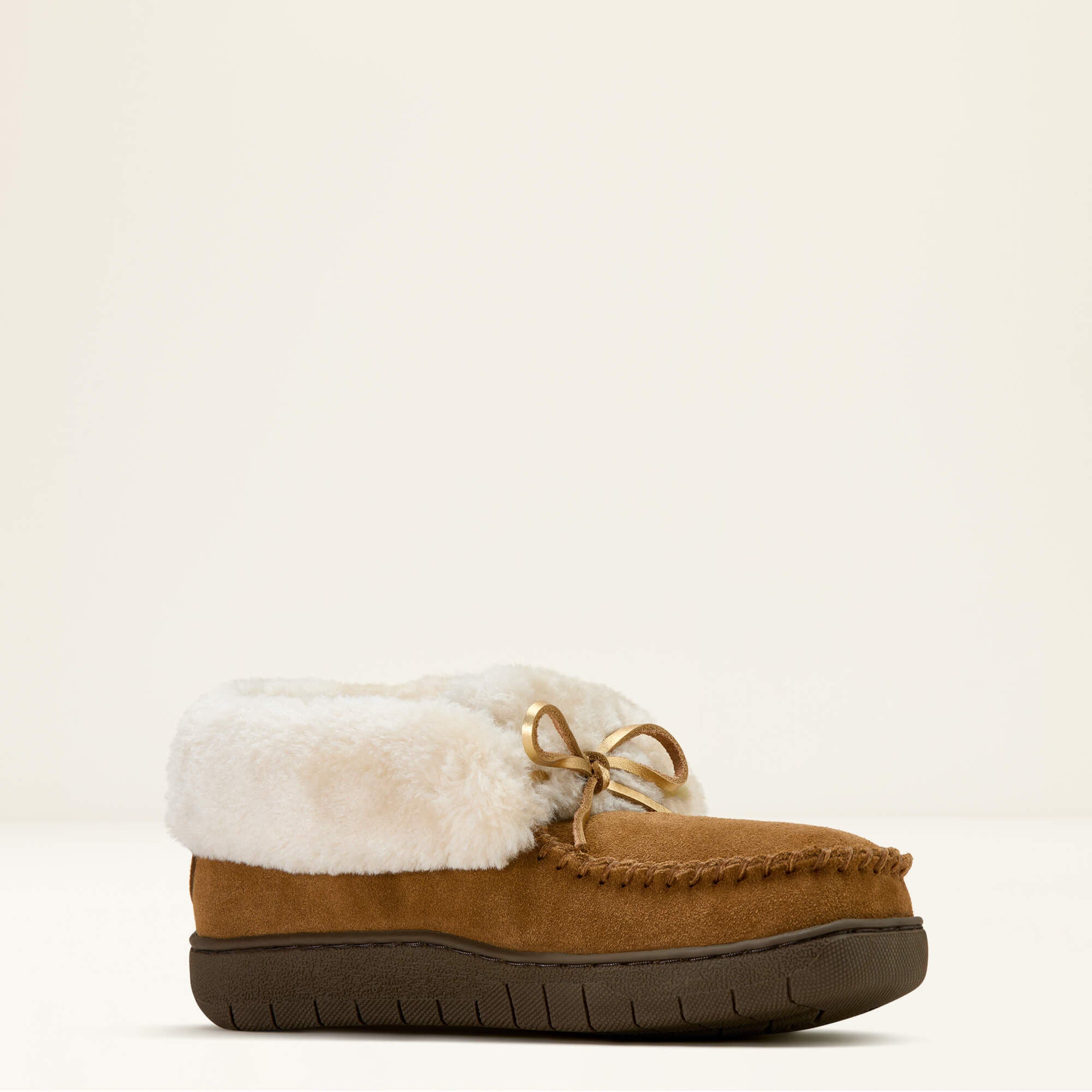 Moccasin Bootie Slipper Women - BROWN