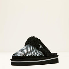 Jackie Square Toe Stack Slipper Women - BLACK