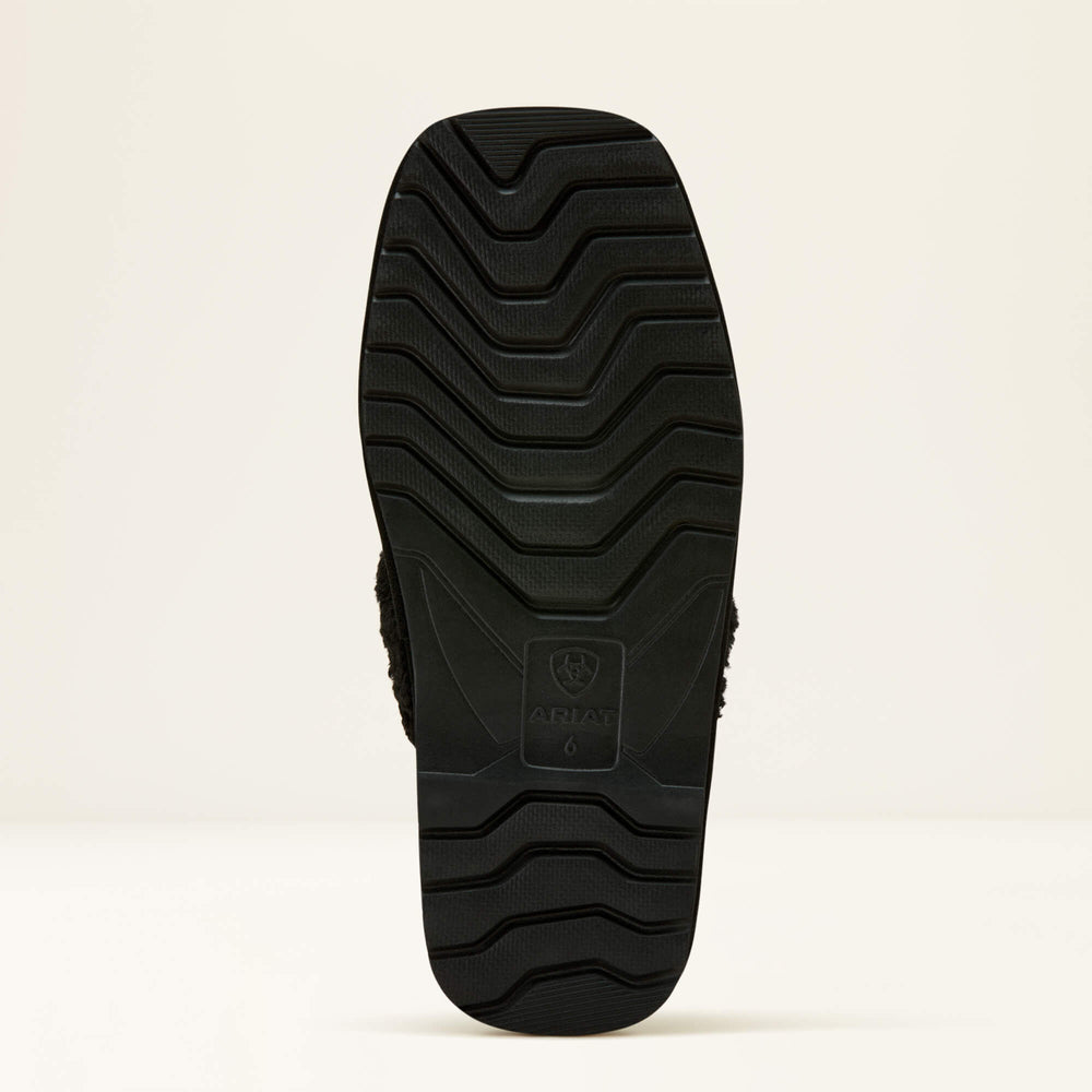 Jackie Square Toe Stack Slipper Women - BLACK