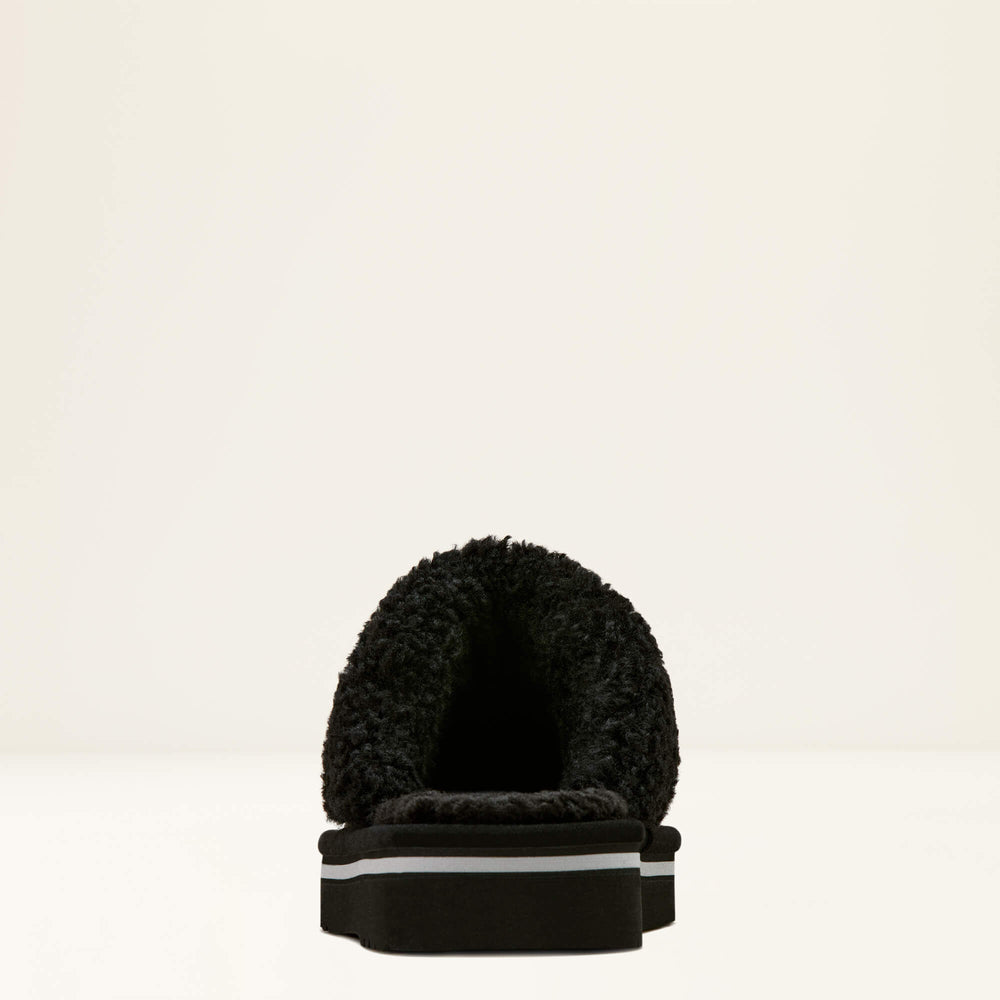 Jackie Square Toe Stack Slipper Women - BLACK
