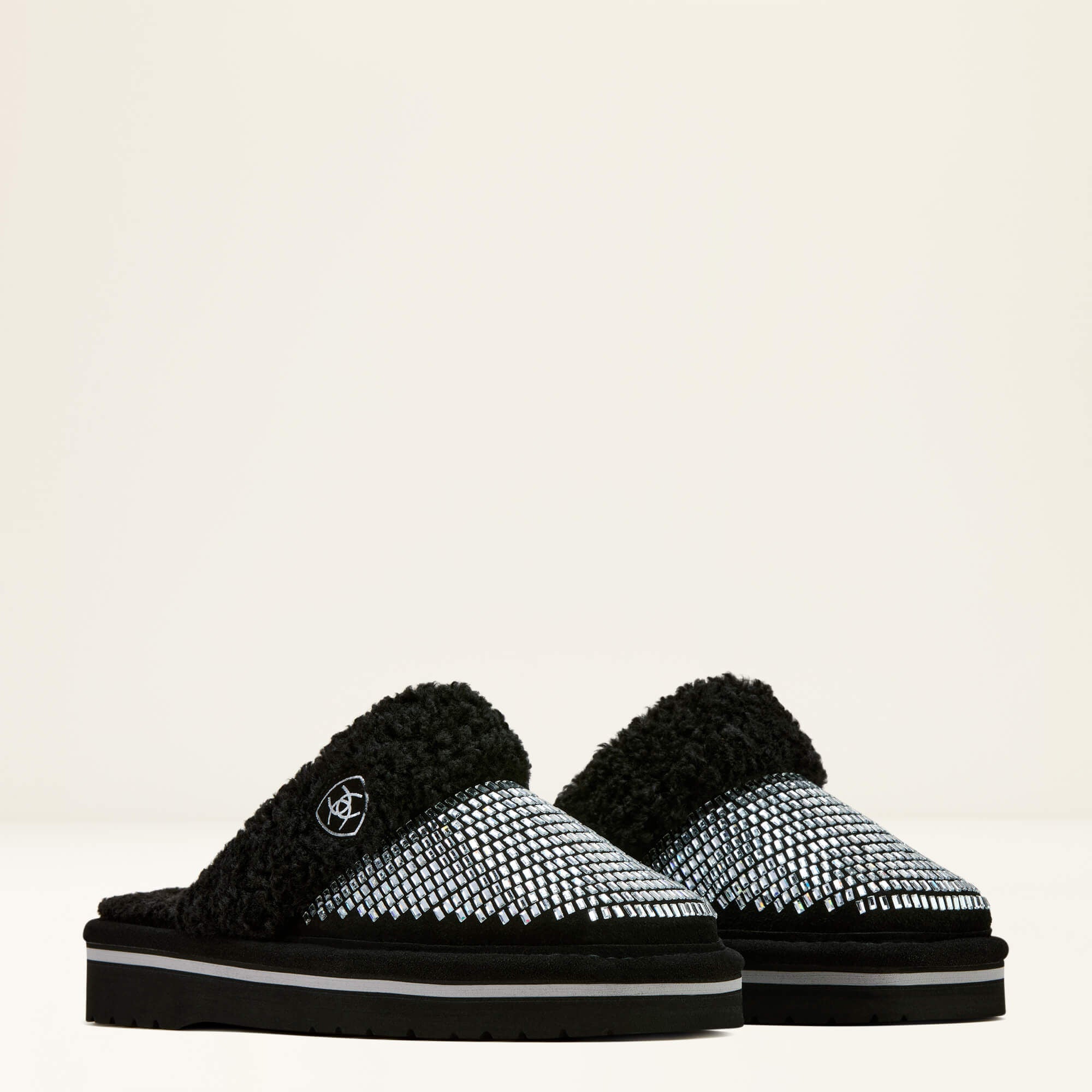 Jackie Square Toe Stack Slipper Women - BLACK