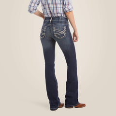 R.E.A.L. Mid Rise Stretch Entwined Boot Cut Jean Women - MARINE