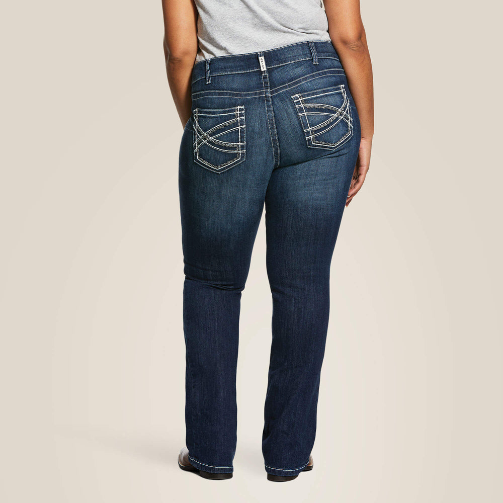 R.E.A.L. Mid Rise Stretch Entwined Boot Cut Jean Women - MARINE