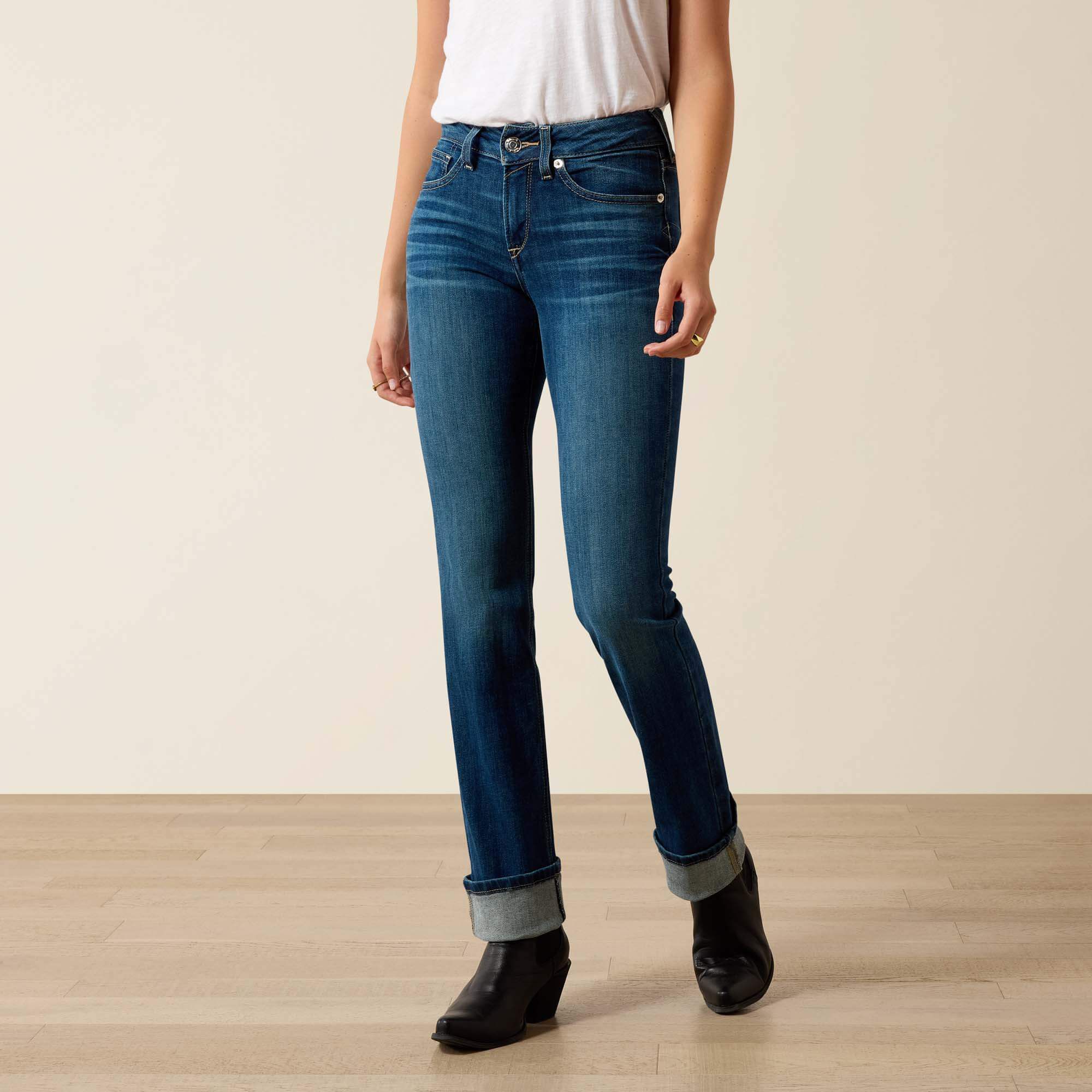 R.E.A.L. Perfect Rise Abby Straight Jean Women - MACKENZIE