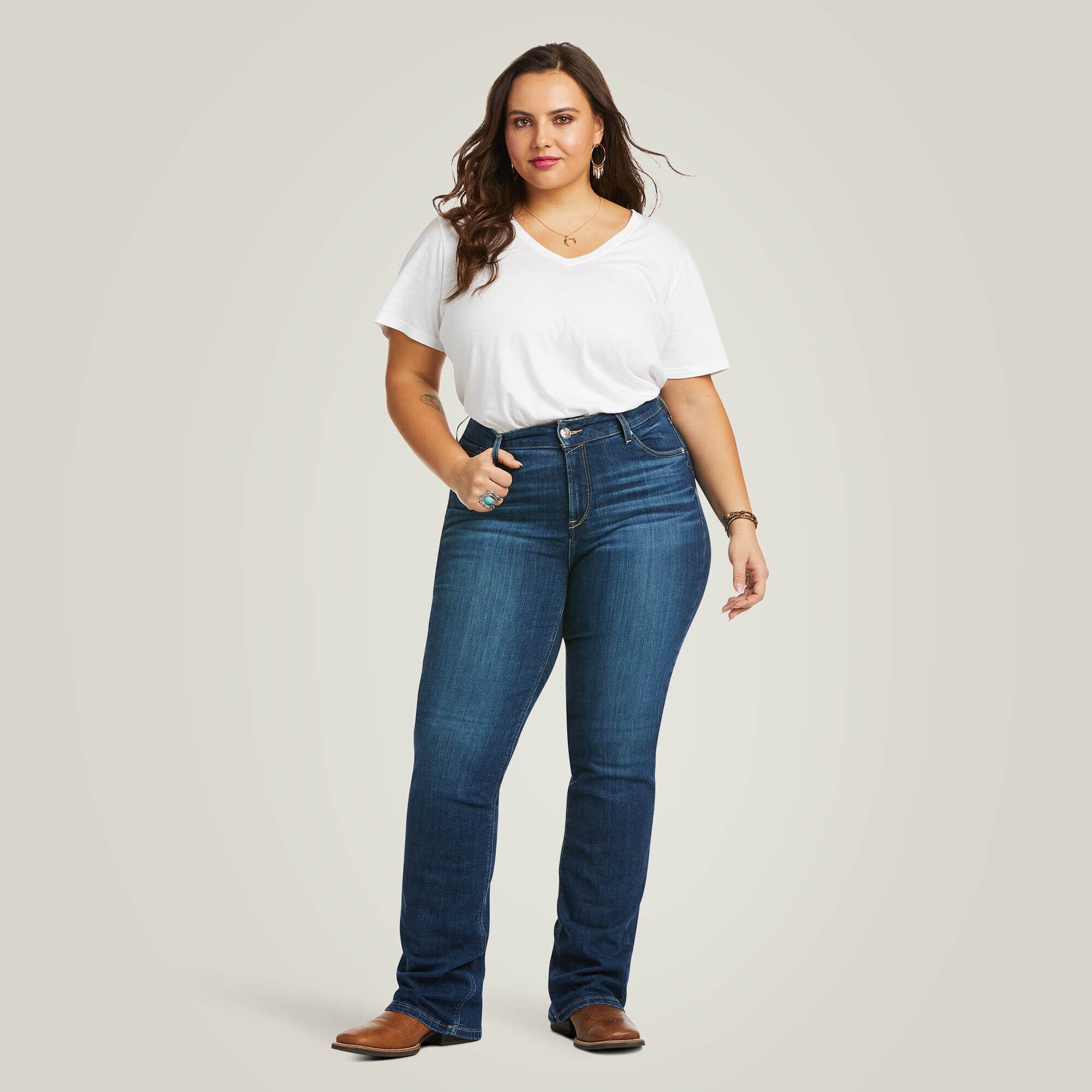 R.E.A.L. Perfect Rise Abby Straight Jean Women - MACKENZIE