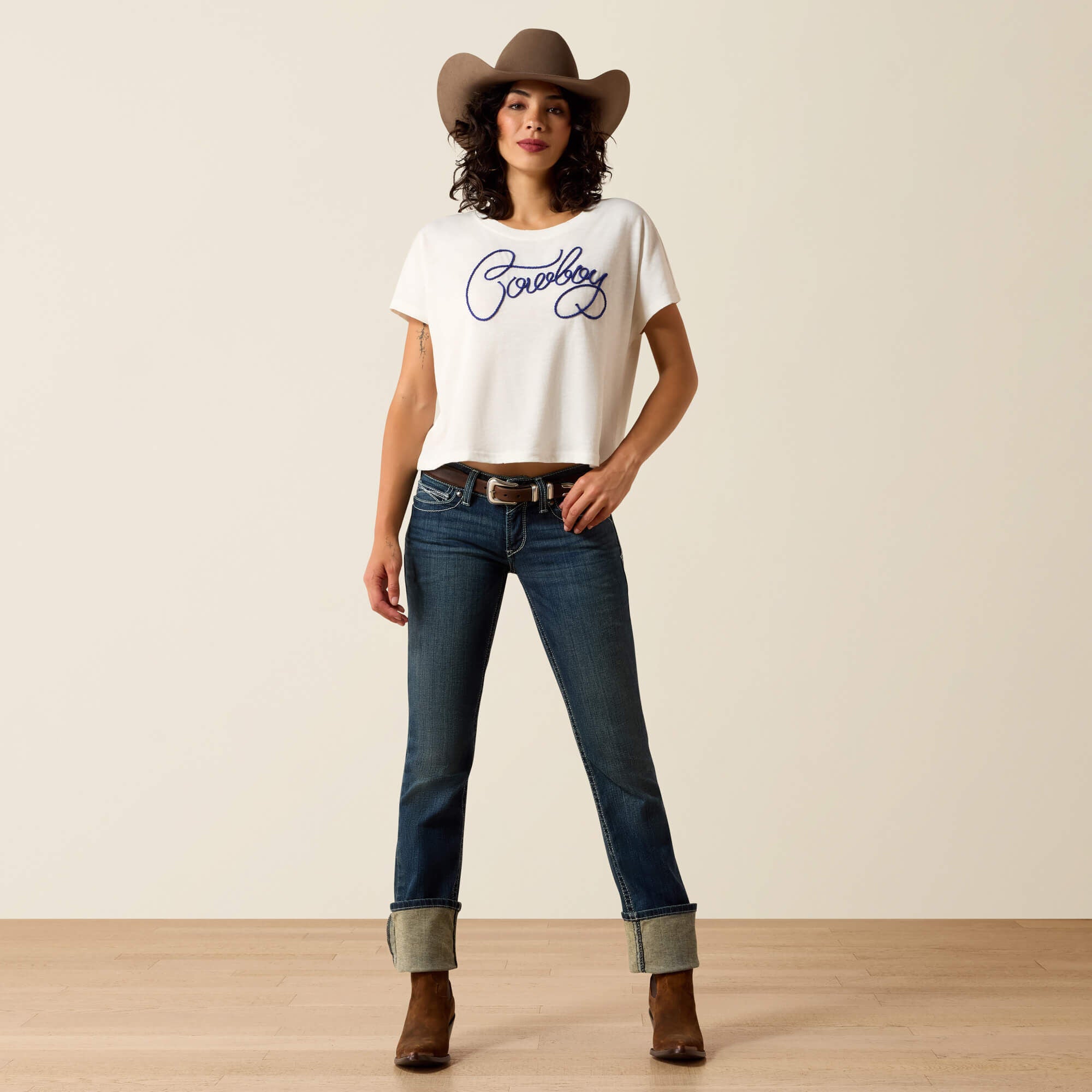 R.E.A.L. Mid Rise Stretch Icon Stackable Straight Leg Jean Women - OCEAN