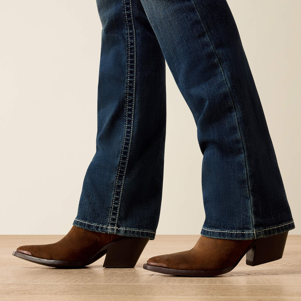 R.E.A.L. Mid Rise Stretch Icon Stackable Straight Leg Jean Women - OCEAN