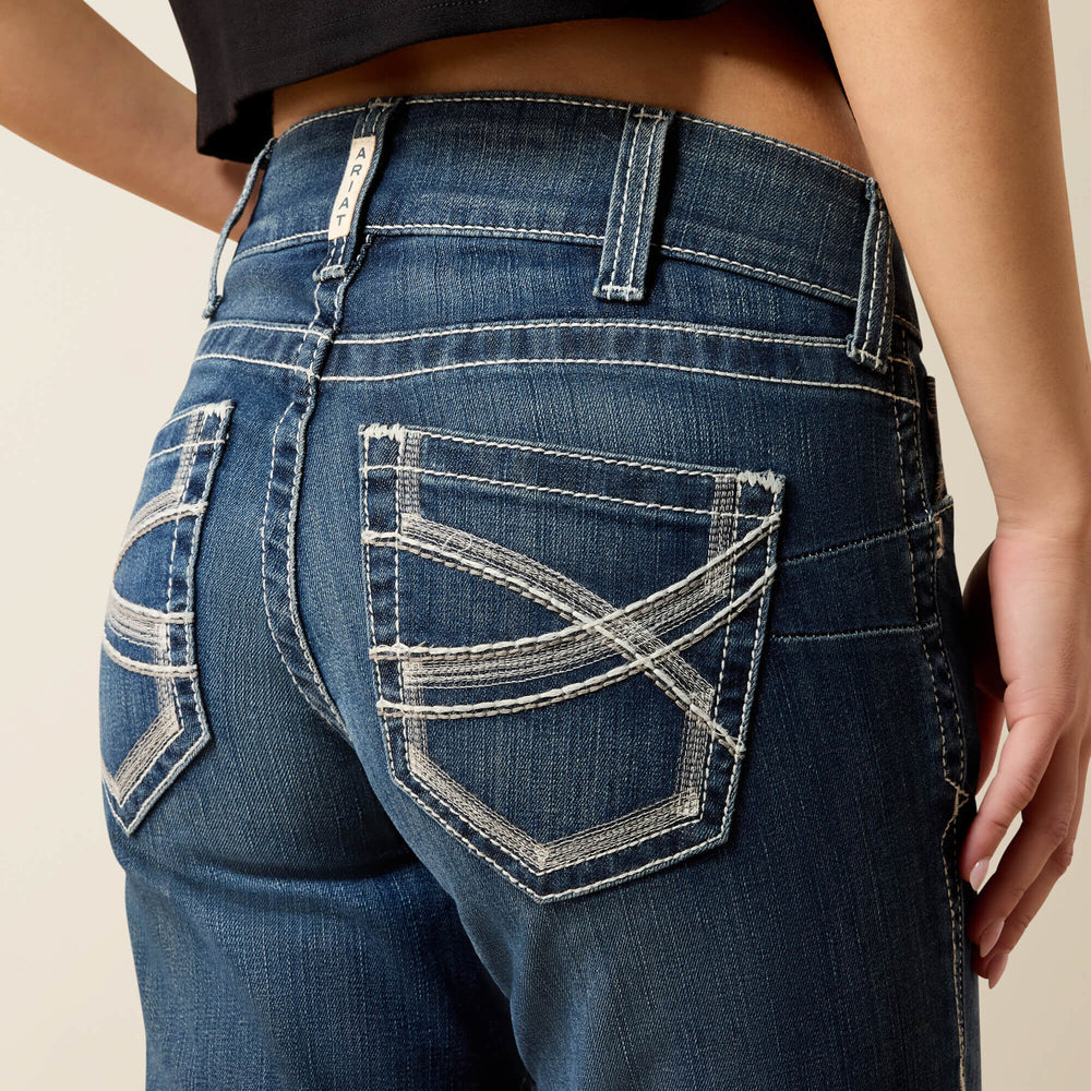 R.E.A.L. Mid Rise Stretch Ivy Stackable Straight Leg Jean Women - DRESDEN