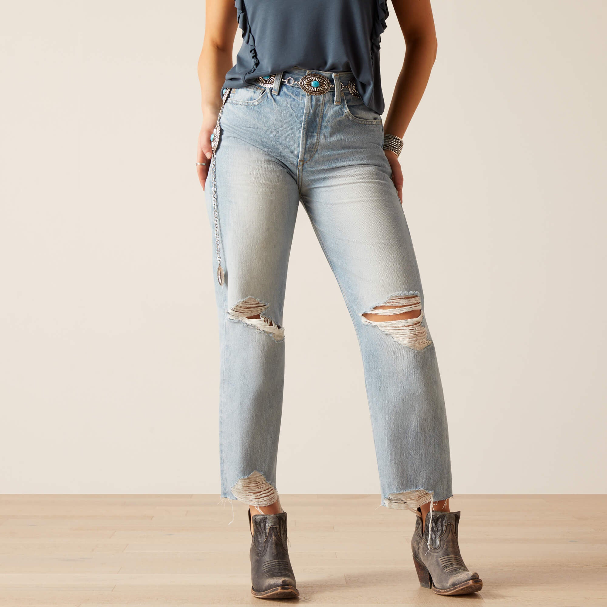Ultra High Rise Tomboy Straight Jean Women - MYKONOS
