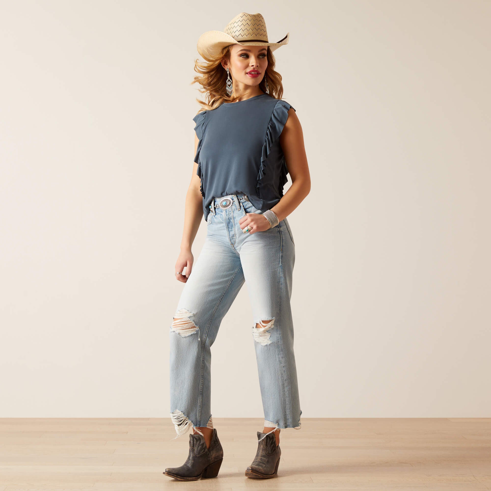 Ultra High Rise Tomboy Straight Jean Women - MYKONOS