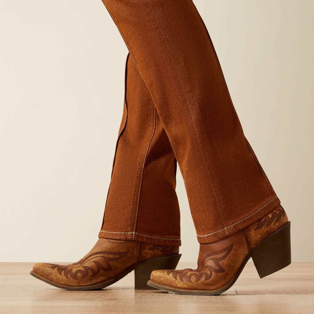Ultra High Rise Relaxed Straight Leg Jean Women - PECAN BROWN