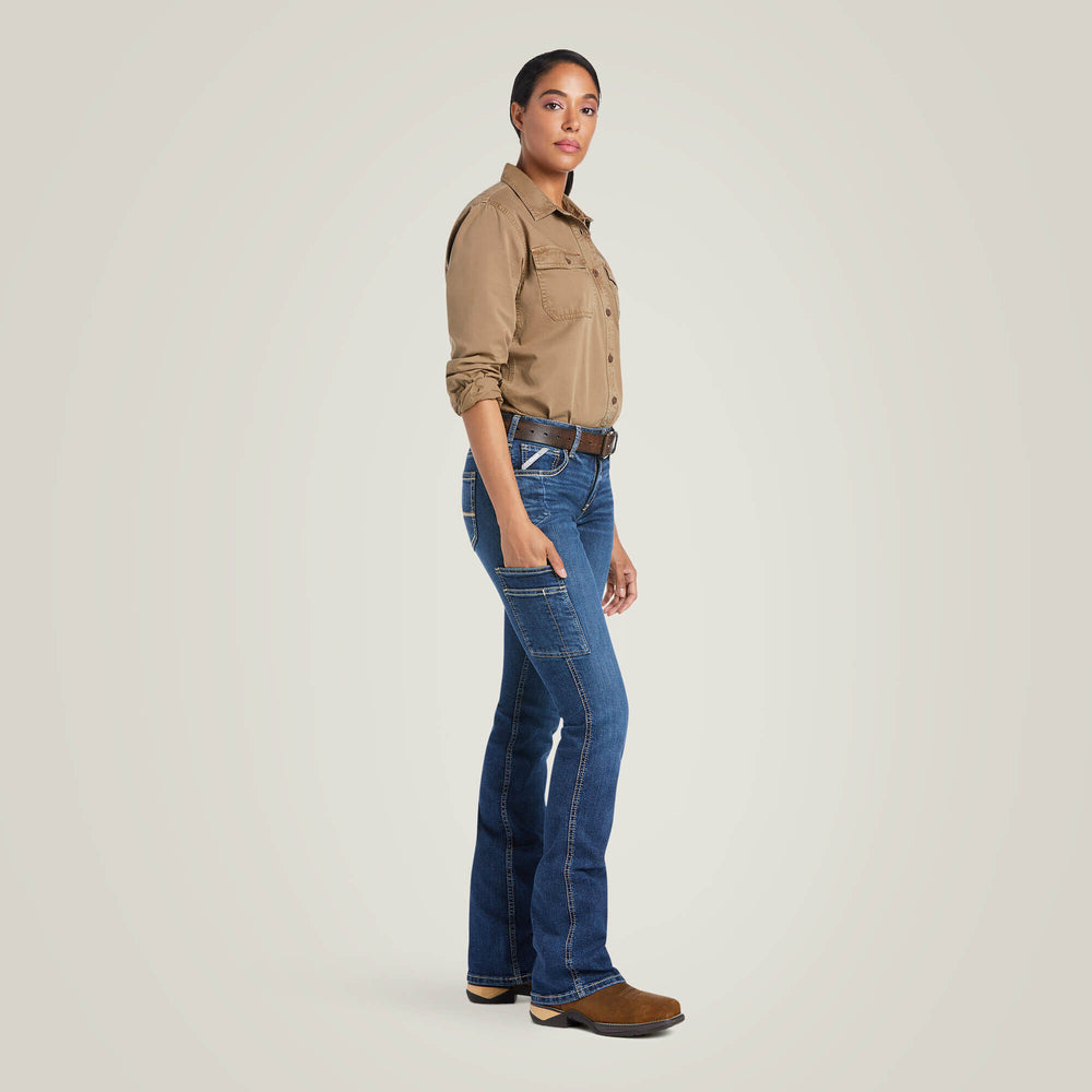 Rebar Work Flex Perfect Rise Riveter Boot Cut Jean Women - PILAR