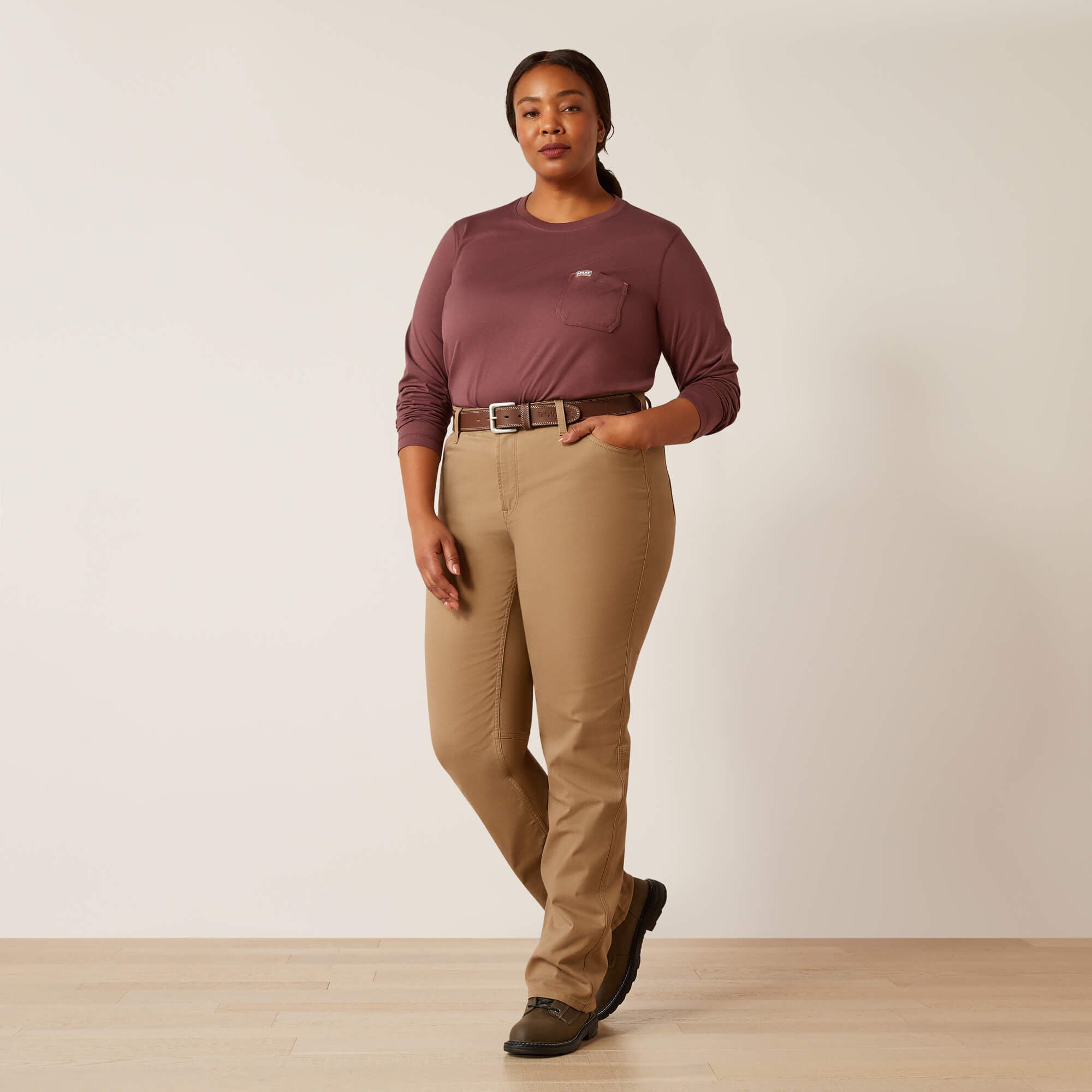 Rebar Perfect Rise Made Tough Straight Pant Women - FIELD KHAKI