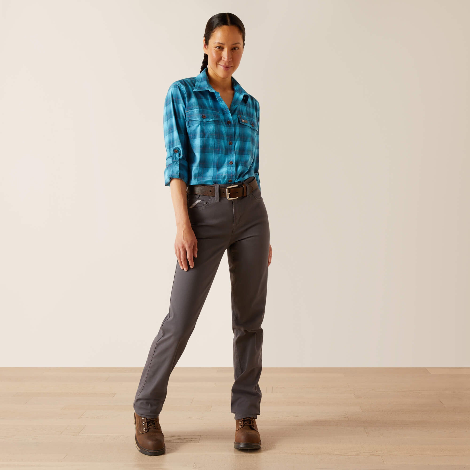 Rebar Perfect Rise Made Tough Straight Pant Women - REBAR GREY
