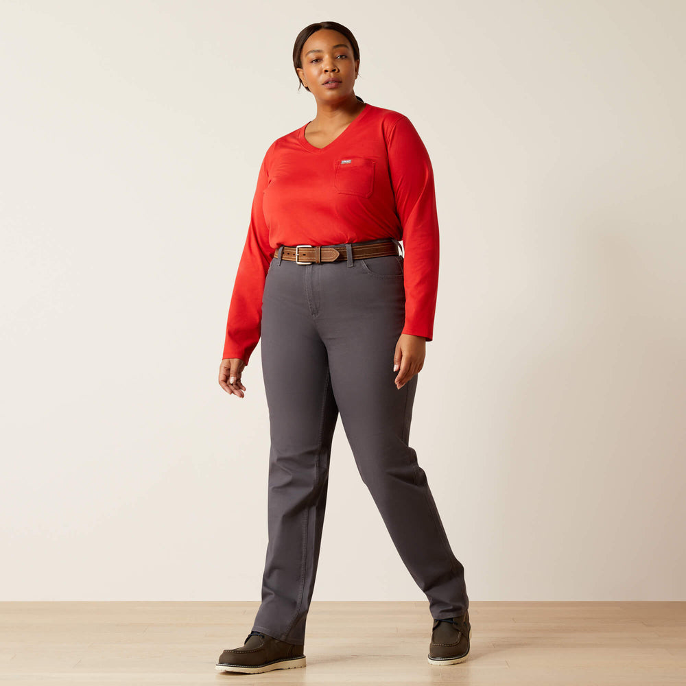 Rebar Perfect Rise Made Tough Straight Pant Women - REBAR GREY