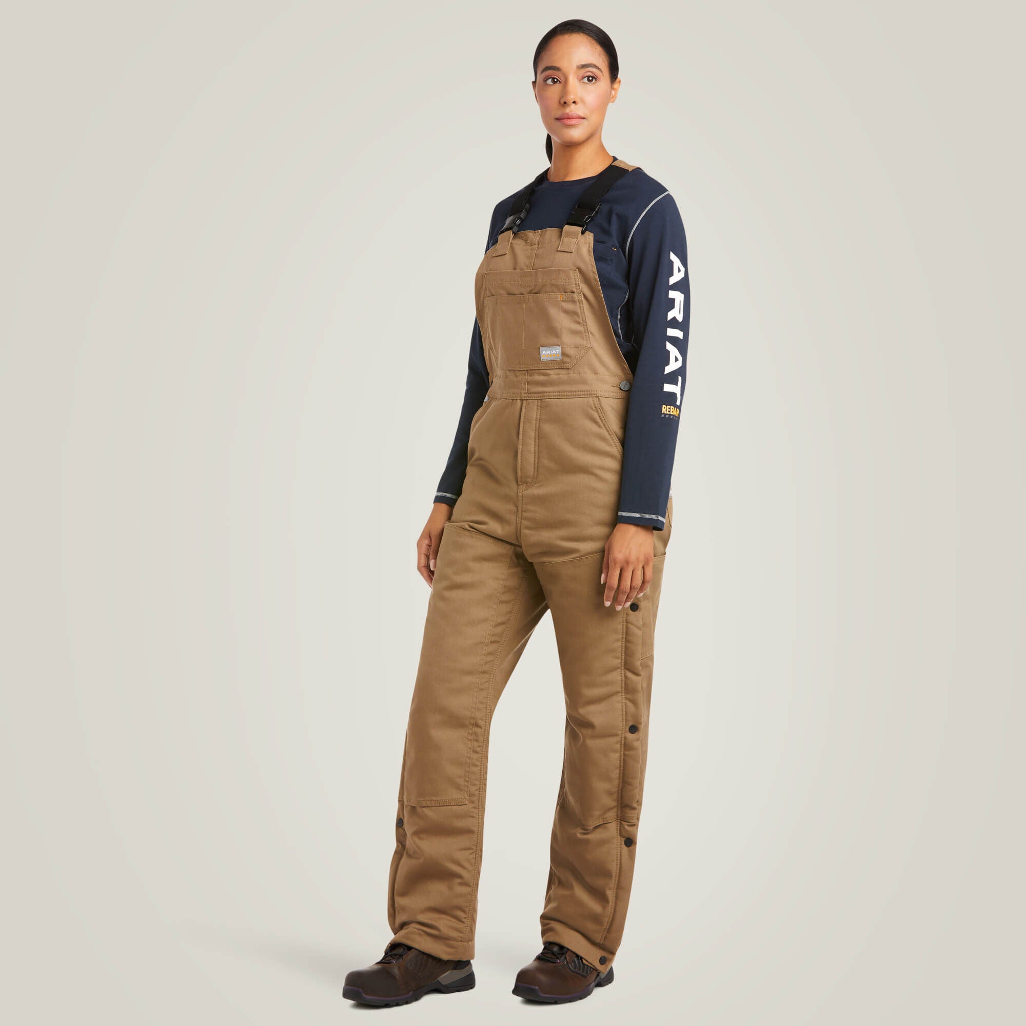 Rebar DuraCanvas Stretch Insulated Bib Women - FIELD KHAKI