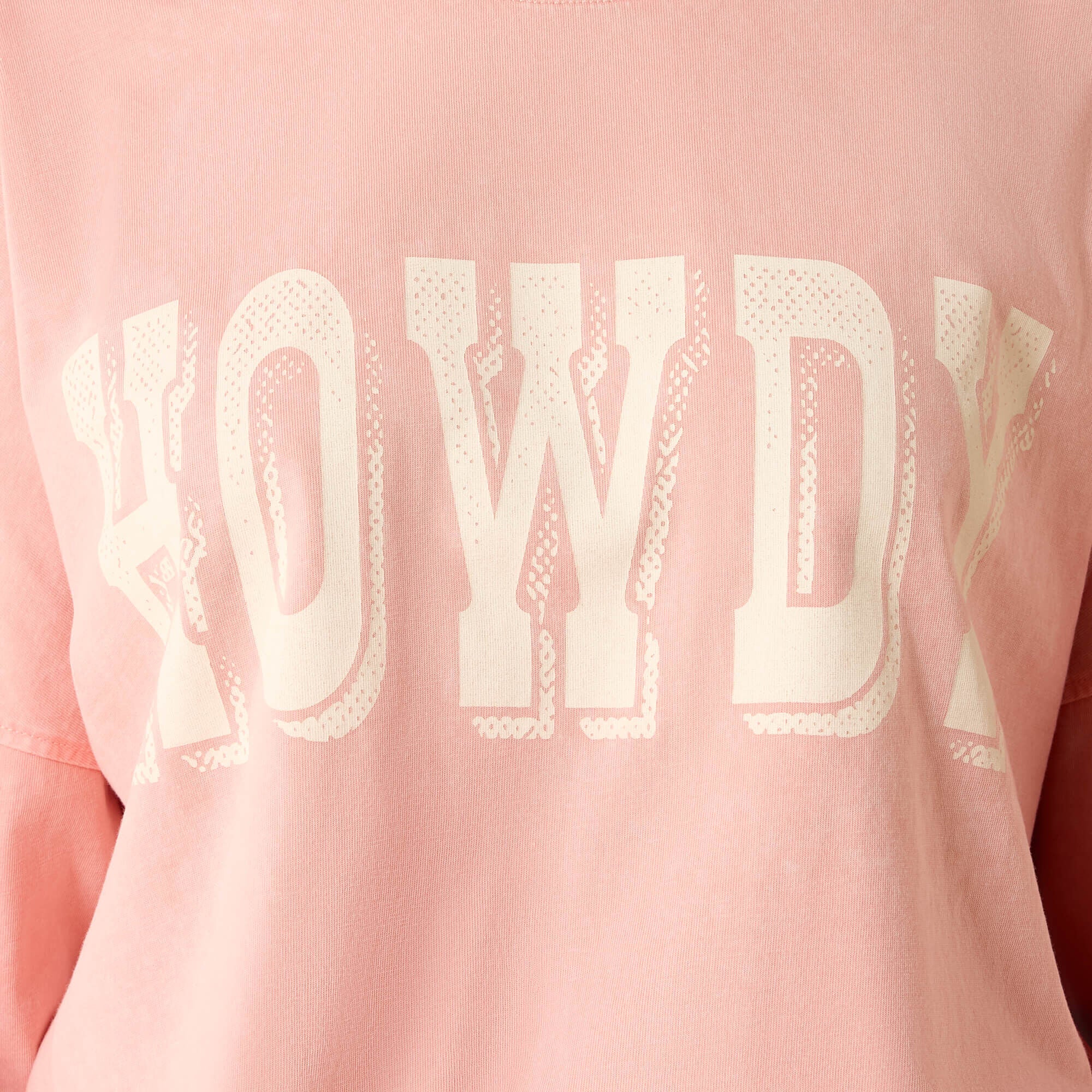 Canvas Oversized Long Sleeve T-Shirt Women - PEACH AMBER