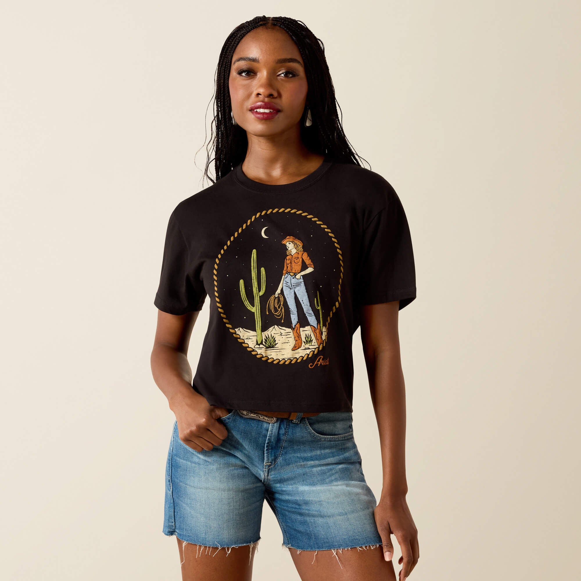 Ariat Night Sky Cowgirl T-Shirt Women - BLACK