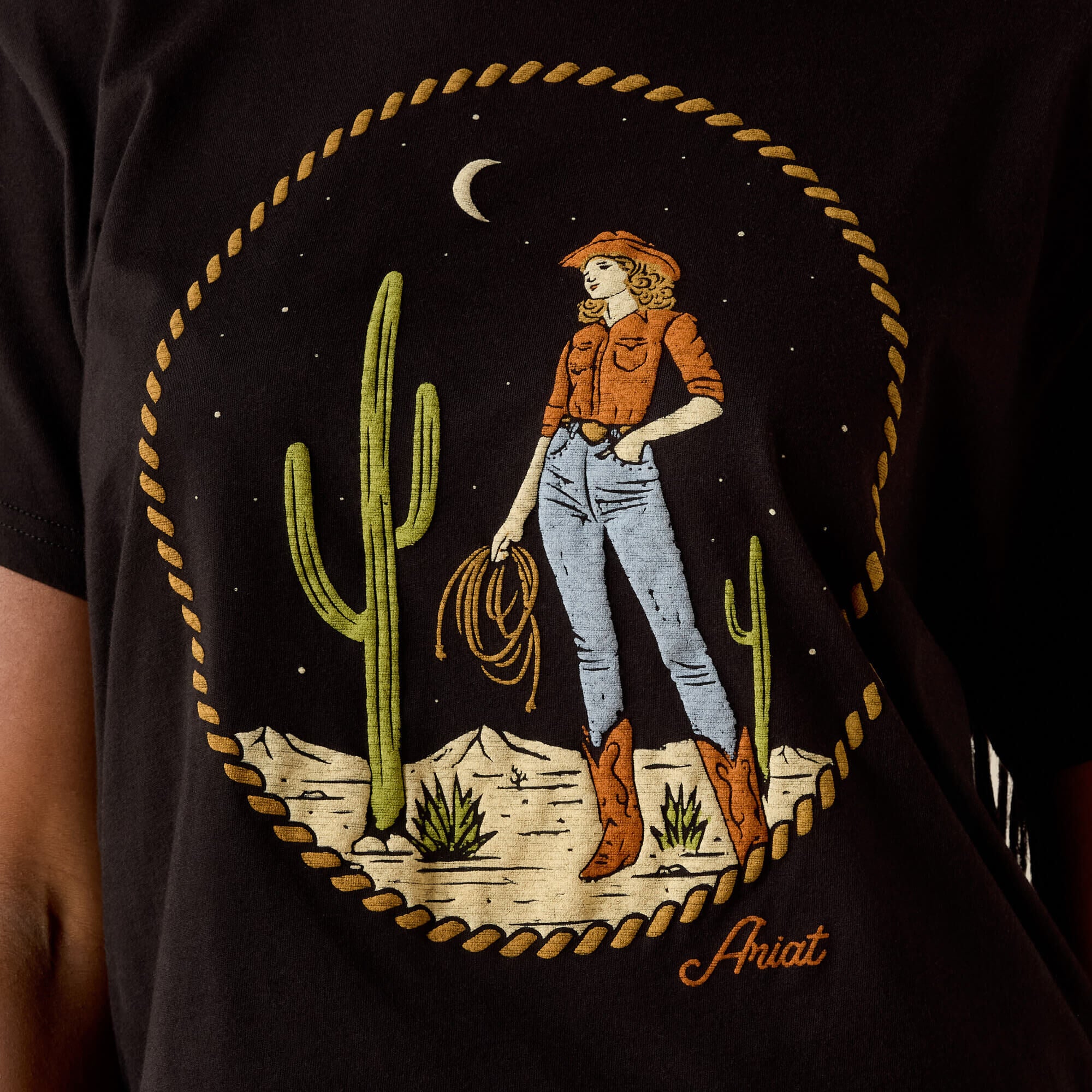 Ariat Night Sky Cowgirl T-Shirt Women - BLACK