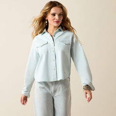 Asheville Snap Shirt Women - LIGHT WASH INDIGO
