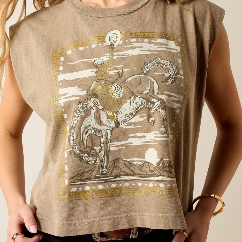 Ariat Bandana Rider T-Shirt Women - FADED BROWN