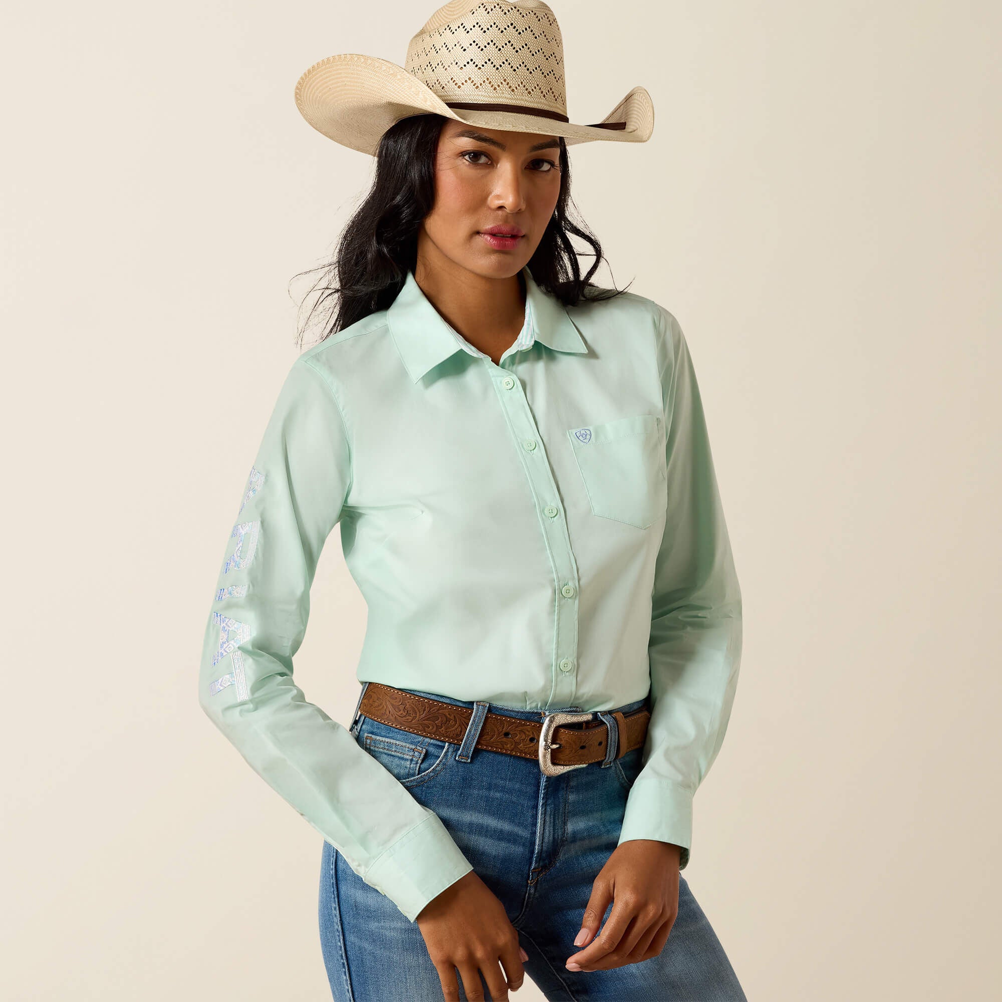 Team Kirby Shirt Women - DUSTY AQUA