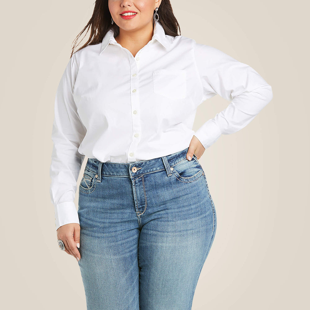 Kirby Stretch Shirt Women - WHITE