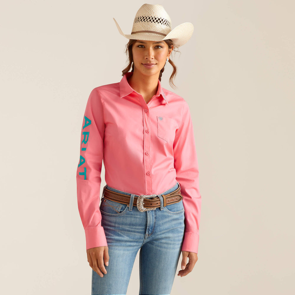 Team Kirby Stretch Shirt Women - CAMELLIA ROSE