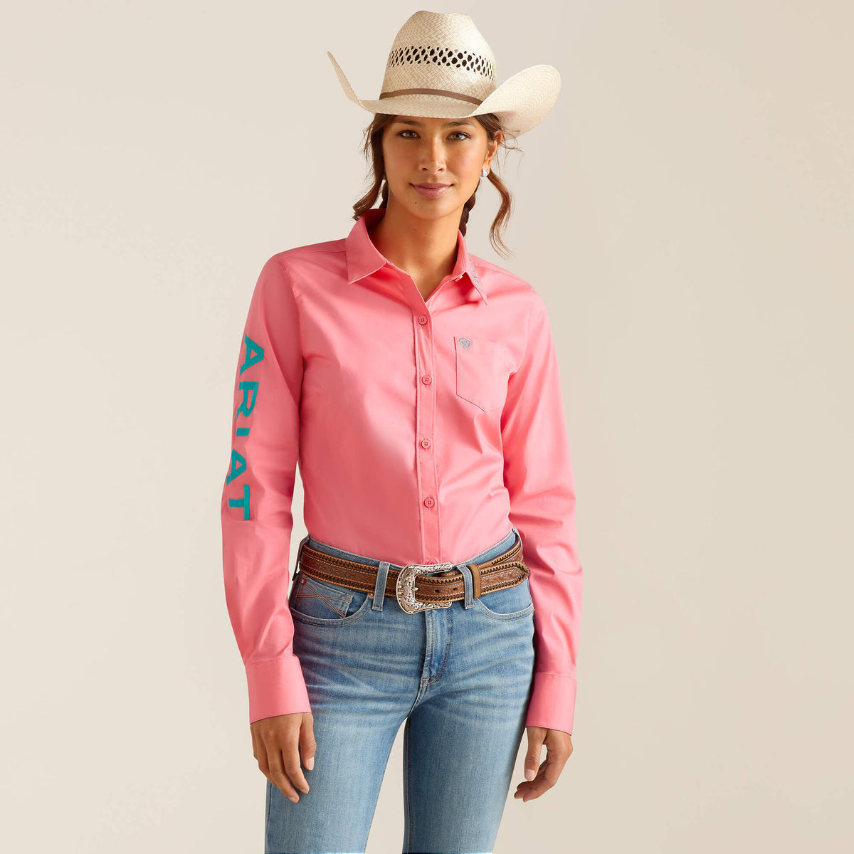 Team Kirby Stretch Shirt Women - CAMELLIA ROSE