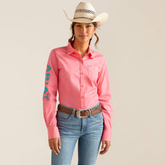 Team Kirby Stretch Shirt Women - CAMELLIA ROSE