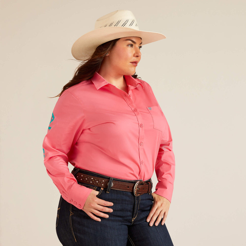 Team Kirby Stretch Shirt Women - CAMELLIA ROSE