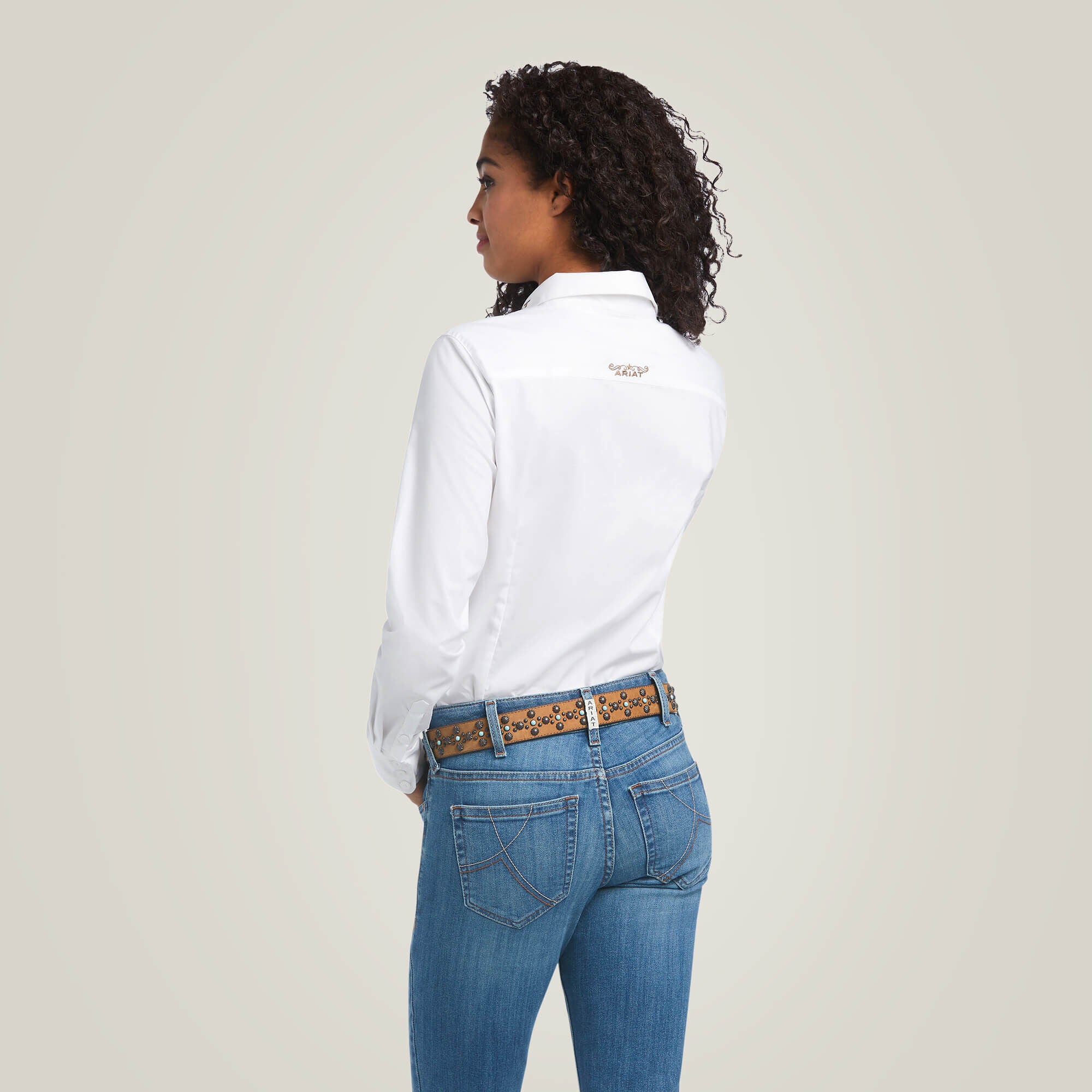 Team Kirby Stretch Shirt Women - WHITE W/ LEOPARD LOGO