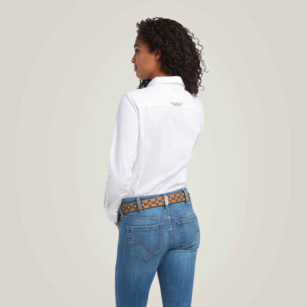 Team Kirby Stretch Shirt Women - WHITE W/ LEOPARD LOGO