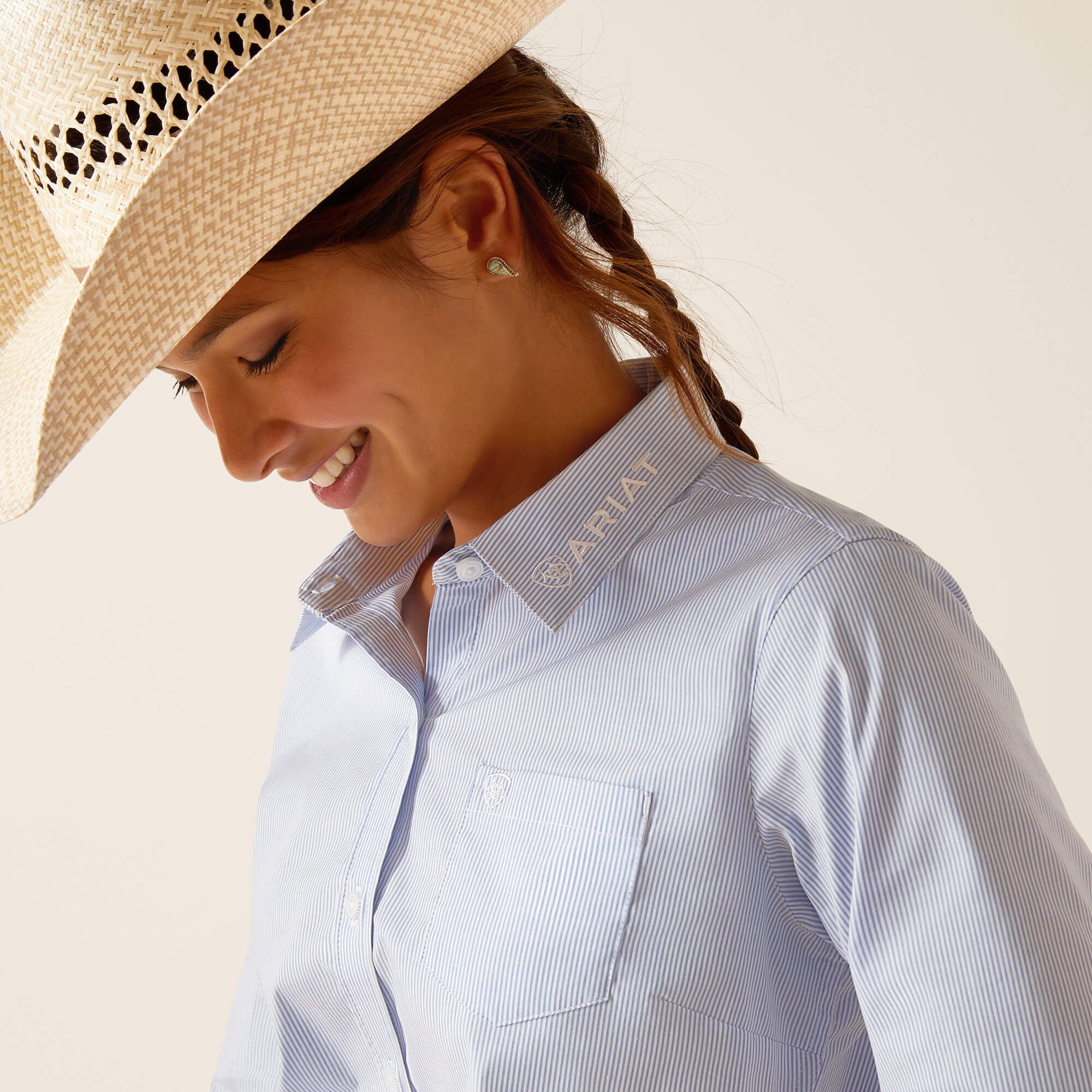 Team Kirby Stretch Shirt Women - ULTRAMARINE STRIPE