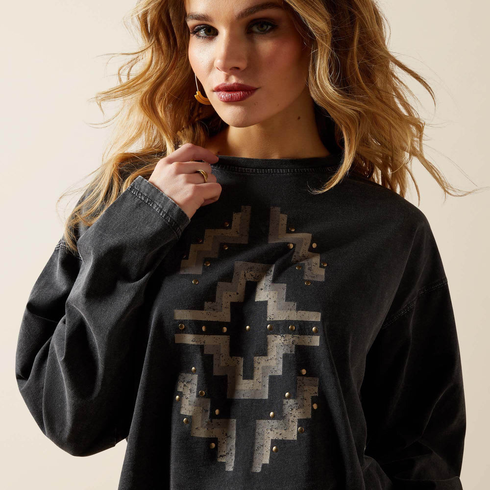 Hesperia T-Shirt Women - BLACK MINERAL WASH